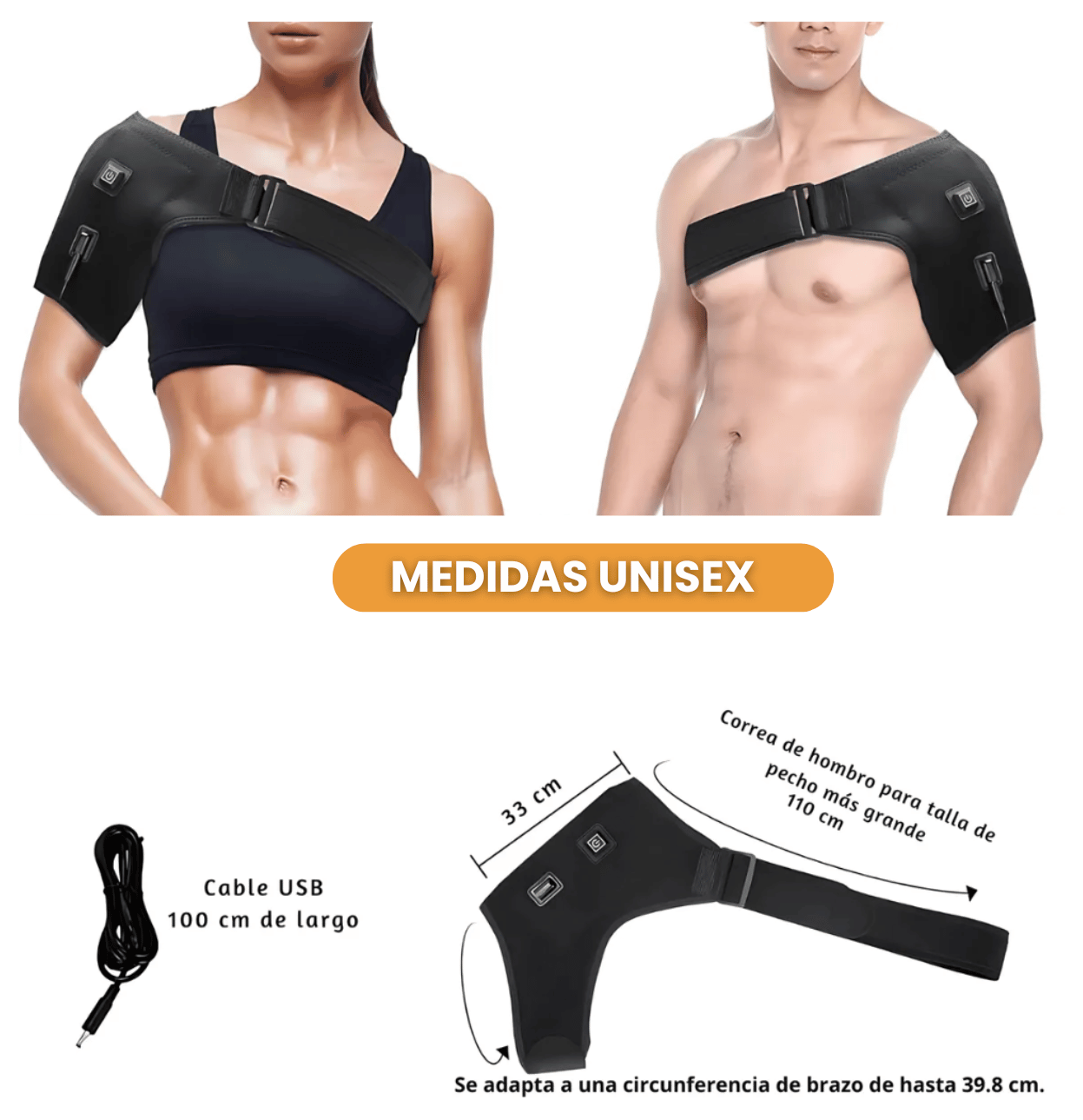 Hombrera termica - alivio inmediato para el dolor de hombro - Manguito Rotador